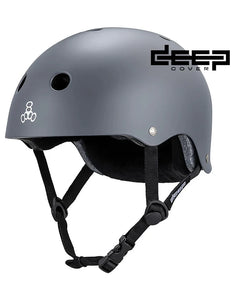 Helmet - Triple 8 (888) - Deep Cover -gray matte