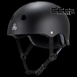 Helmet - Triple 8 (888) - Deep Cover - Black