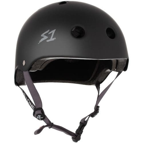 S1 Lifer Helmet - Matte Black/Grey Strap (XS - XXXL)