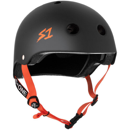 S1 Lifer Helmet - Matte Black/Orange Straps (XS-XXXL)