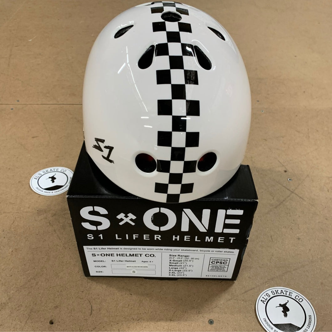 S1 Lifer Helmet - White/Black Checker (XS - XXXL)