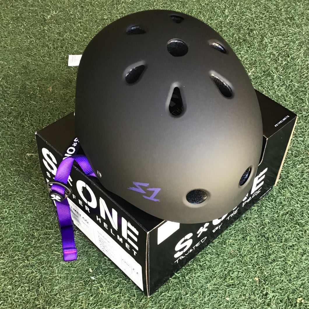 S1 Lifer Helmet - Matte Black Purple Straps (XS - L)